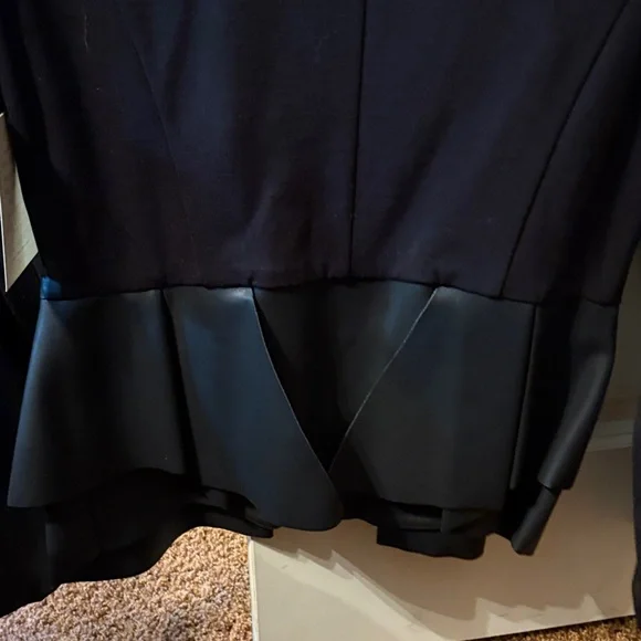 Boston Proper Black Lace-Up Leather Jacket - Picture 5 of 7